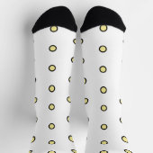 Gelb gepunktetes Muster mit schwarzer Kontur Socken (Oben)