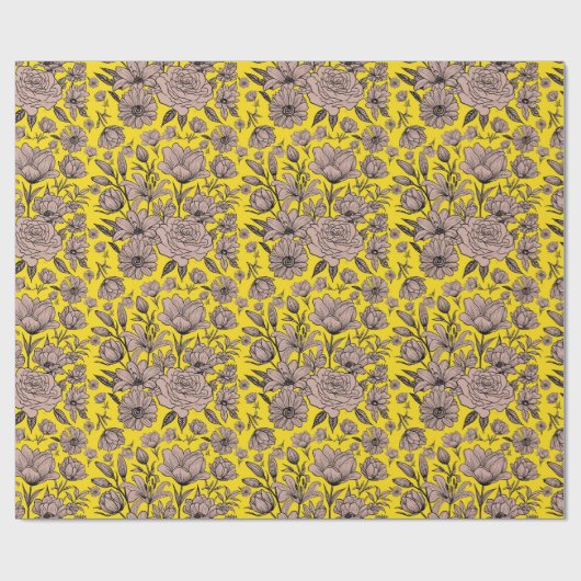 gelb geschenkpapier (Flach)