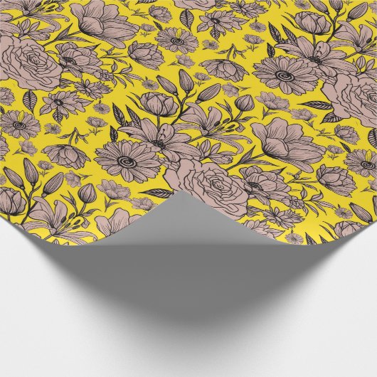 gelb geschenkpapier (Ecke)