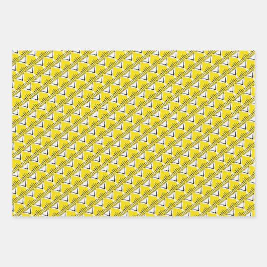 Gelb Geschenkpapier Set (Vorderseite 3)