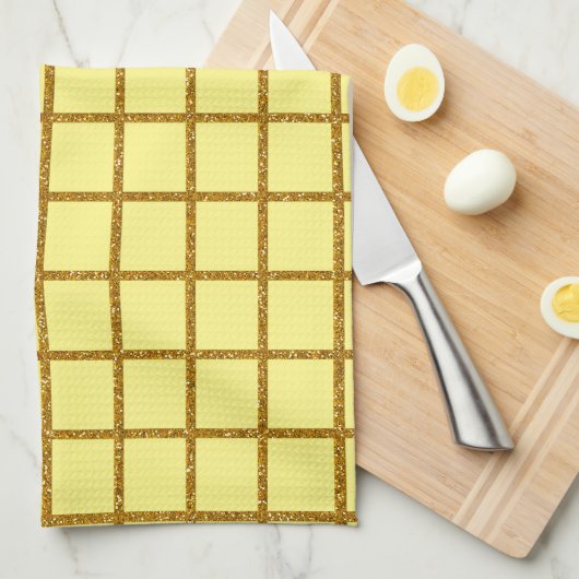 Gelb Geschirrtuch (Viertel Falte)