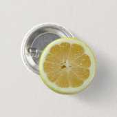 Gelb geschnittene Zitrone Makro-Foto-Button Button (Vorne & Hinten)