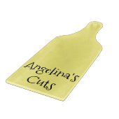 Gelb geschnittenes Glas Schneidebrett (Ecke)