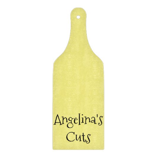 Gelb geschnittenes Glas Schneidebrett (Vorderseite)