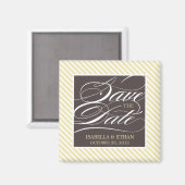 GELB GESTREIFT SAVE THE DATE | MAGNET (Vorderseite/Rückseite)