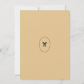 Gelb gestreifte Grenze Save the Date Einladung (Rückseite)