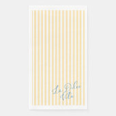 Gelb gestreifte Papiertücher Serviette (Vorderseite)