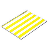 Gelb gestreiftes Notizbuch Notizblock (Linke Seite)
