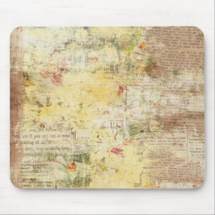 gelb gestrichene alte Zeitung Mousepad
