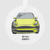 Gelb gezeichnete Skizze für Elektrofahrzeug SUV Ornament (Vorderseite)