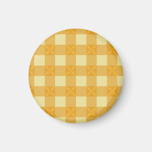 Gelb Gingham & Gelbe Blütenblätter Magnet