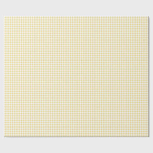 Gelb Gingham Geschenkpapier (Flach)