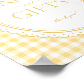 Gelb Gingham Kokette Schleife Karte & Geschenke Sc Poster (Ecke)
