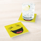 GELB GLASUNTERSETZER (Schrägansicht)