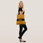 Gelb-Gold-Quatrefolie Mit Monogramm Tasche (Am Model)
