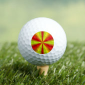Gelb Gold Rot Regenbogen Golfball (Insitu T-Shirt)