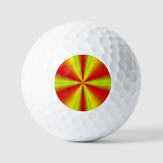 Gelb Gold Rot Regenbogen Golfball (Vorderseite)