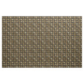 Gelb-Gold-Schwarz-Art-Déco-Muschel Stoff (Yard (91,4 cm))