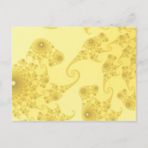 Gelb Gold Seepferd Herde Postkarte