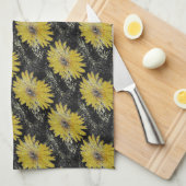 Gelb, gold und schwarz, Gerber Daisy Küchentücher (Viertel Falte)