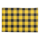 Gelb/Goldbüffel Lumberjack Kariert Kissenbezug (Rückseite)