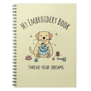Gelb Golden Retriever Stickerei Buch Design Kunst
