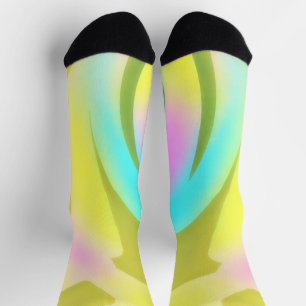 Gelb-goldene abstrakte Kunst-Spaß-Socken Socken