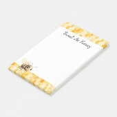 Gelb Goldene Honigbiene Post-it Klebezettel (angewinkelt)