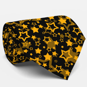 Gelb-goldene Sterne Glitter-Design Krawatte