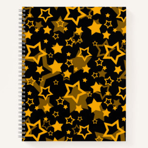 Gelb-goldene Sterne Glitter-Design  Notizblock