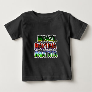 Gelb goldgelb Brasilien Hakuna Matata Kunstdrucken Baby T-shirt