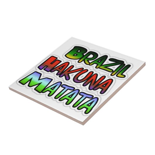 Gelb goldgelb Brasilien Hakuna Matata Kunstdrucken Fliese (Seite)