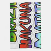 Gelb goldgelb Brasilien Hakuna Matata Kunstdrucken Geschirrtuch (Vertikal)