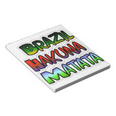 Gelb goldgelb Brasilien Hakuna Matata Kunstdrucken Notizblock (angewinkelt)