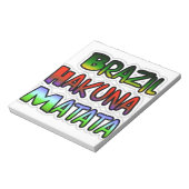 Gelb goldgelb Brasilien Hakuna Matata Kunstdrucken Notizblock (Rotiert)