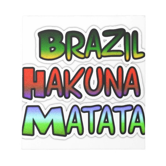Gelb goldgelb Brasilien Hakuna Matata Kunstdrucken Notizblock (Vorderseite)