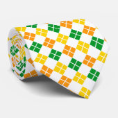 Gelb-Goldorange und grüne Krawatte (Gerollt)