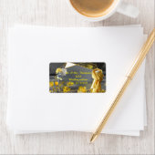 Gelb & Grau 2021 Farbe 'Wedding' Sunset Dekor Adressaufkleber (Insitu)