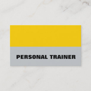 Gelb Grau Personal Trainer Fitness Sport Visitenkarte