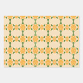 Gelb-Grau und dunkelgrün Geschenkpapier Set (Vorderseite)