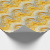 Gelb-, Grau- und Goldmarmor Geschenkpapier (Ecke)