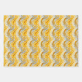 Gelb-, Grau- und Goldmarmor Geschenkpapier Set (Vorderseite 3)