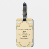 Gelb/grau Zickzack Zigzag Gepäckanhänger (Rückseite vertikal)