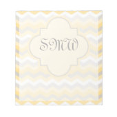 Gelb/grau Zickzack Zigzag Notizblock (Vorderseite)