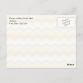 Gelb/grau Zickzack Zigzag Postkarte (Rückseite)