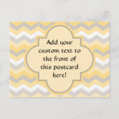 Gelb/grau Zickzack Zigzag Postkarte (Vorderseite)