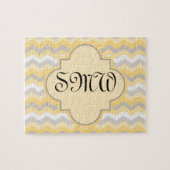 Gelb/grau Zickzack Zigzag Puzzle (Horizontal)