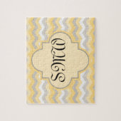 Gelb/grau Zickzack Zigzag Puzzle (Vertikal)