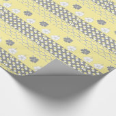 Gelb-graues Design Geschenkpapier (Ecke)