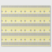 Gelb-graues Design Geschenkpapier (Flach)